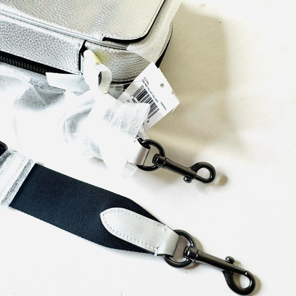 Coach Stanton Crossbody Silver Metallic Men's Bags NWT - Picture 14 of 15